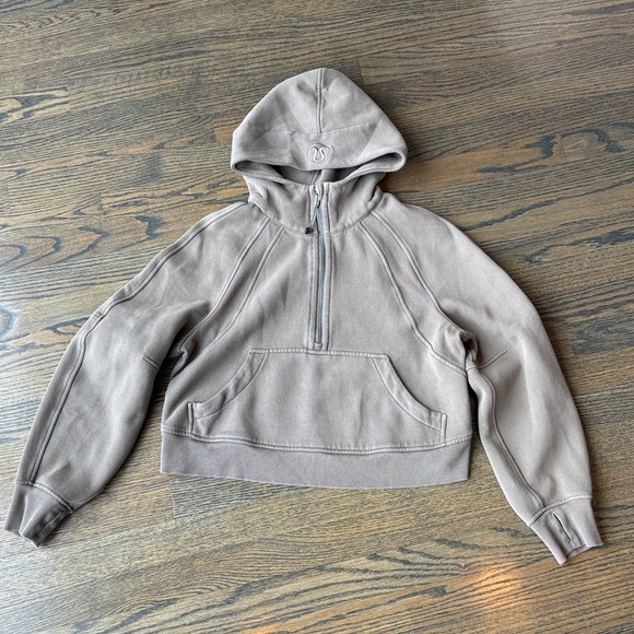 Lululemon Athletica Scuba Half Zip Hoodie Nomad Size XS/S like new - Picture 4 of 11